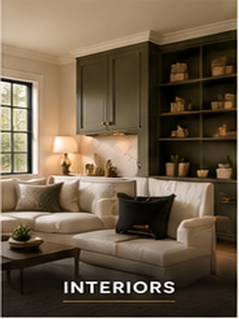 Warm painted living room