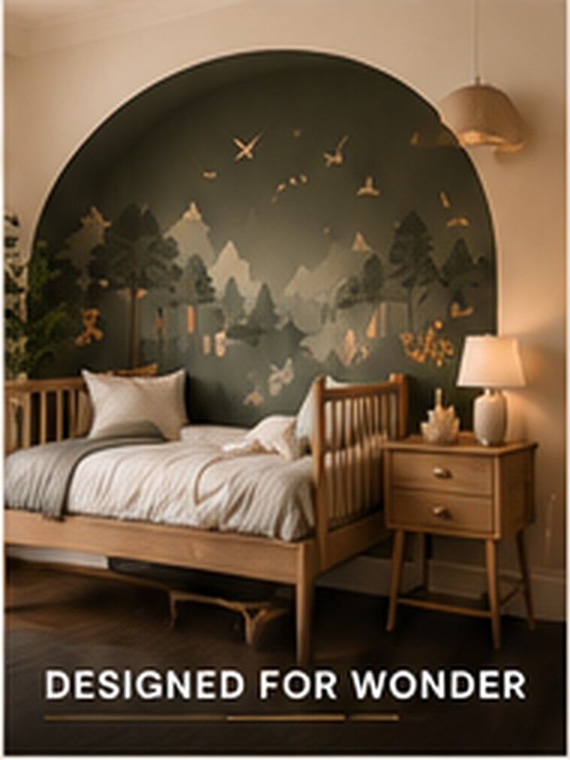Whimsical children's room mural